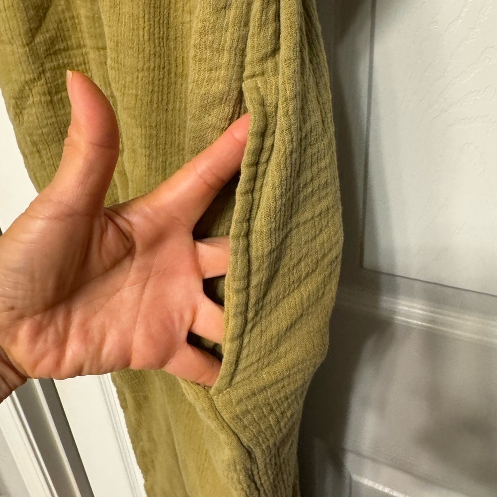 Cost Plus World Market Olive Jumpsuit with Pockets - Picture 5 of 7